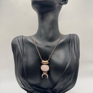 Alex and Ani Rose Gold Crescent Moon Pendant Necklace